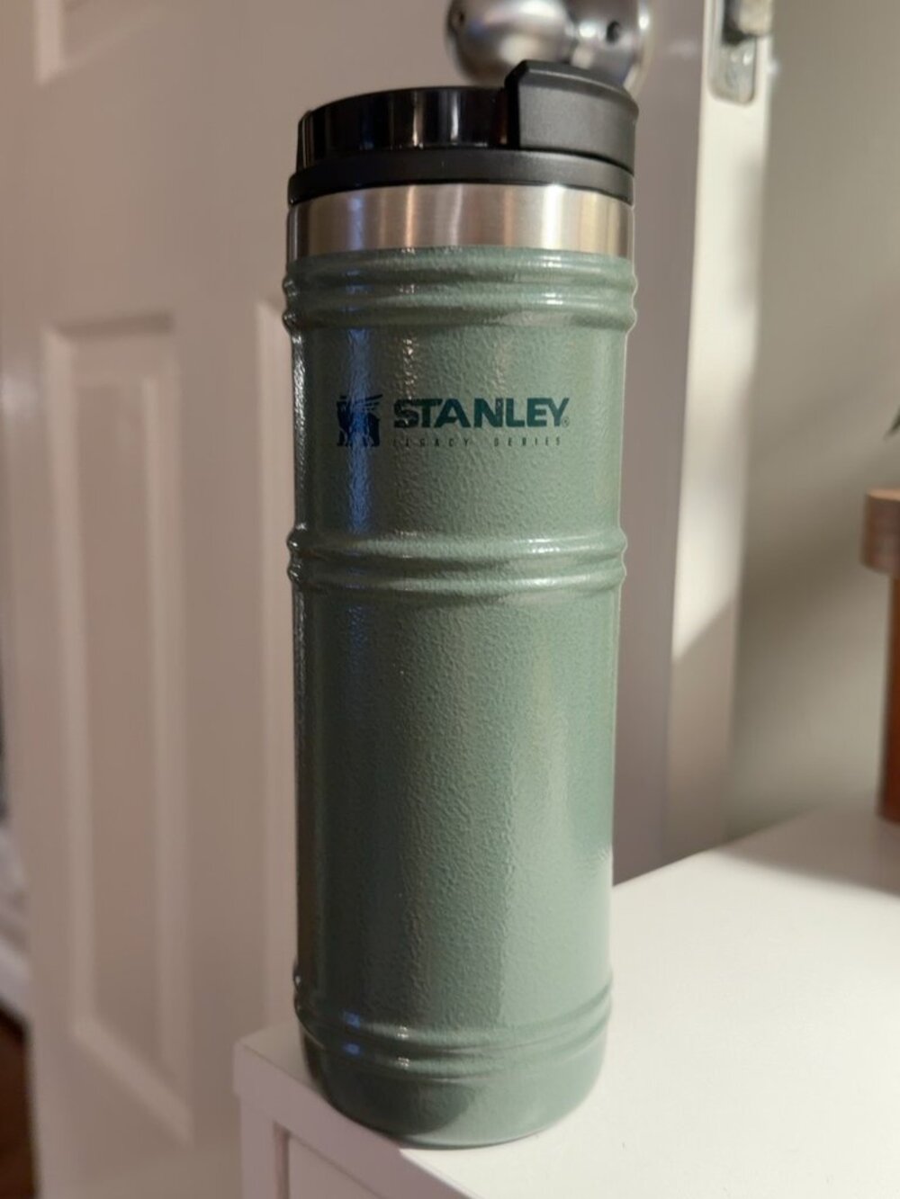 Stanley x L.L.Bean 16 oz Legacy Travel Mug Hammertone Green Insulated Tumbler